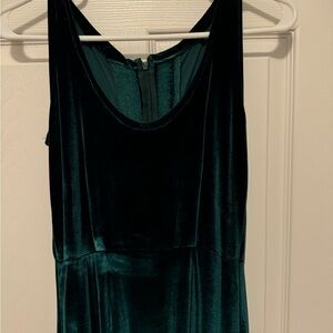 Custome made green velvet dress